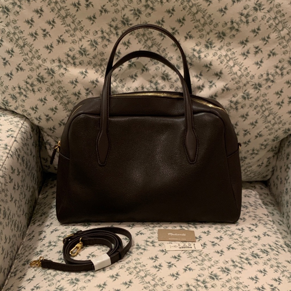 Madewell Brown Leather Top Handle Satchel